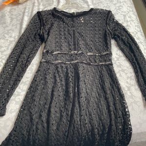 Laced velvet dress